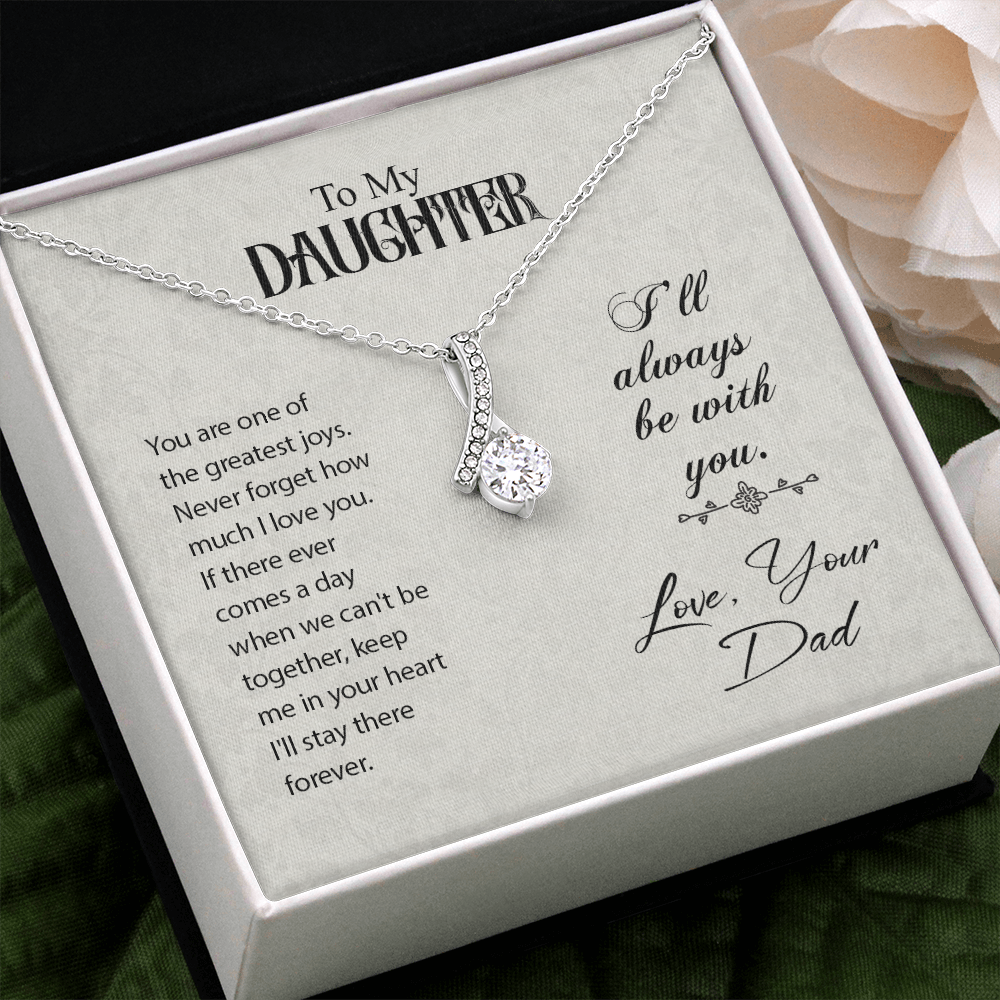 Gift Necklace For Daughter, Gift Necklace From Dad, Birthday Gift Necklace From Father, Appreciation Gift Necklace For Daughter, dad Gift