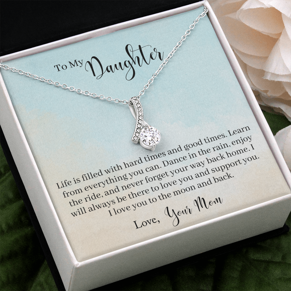 Daughter Gift Necklace, Birthday Gift Necklace For Daughter, Gift Necklace From Mom, Mother, Loving Daughter Gift Necklace, Appreciation Gift Necklace