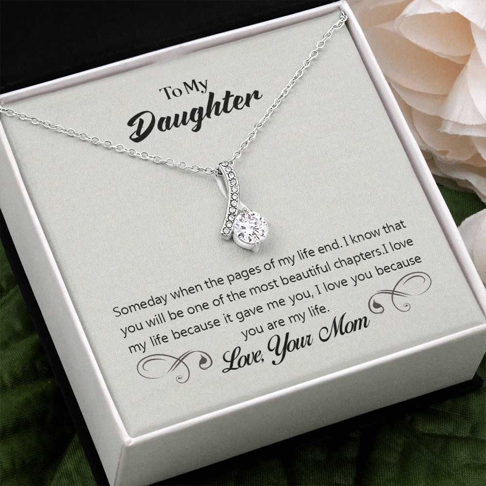 Daughter Gift Necklace, Birthday Gift Necklace For Daughter, Daughter Appreciation Gift Necklace, Gift Necklace From Mom, Alluring Beauty Gift Necklace