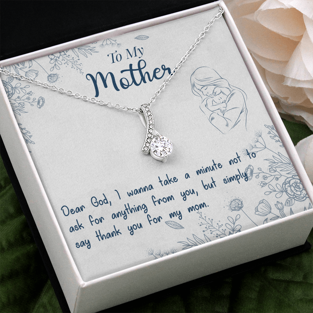 Thank You Mom, Mothers Birthday Gift Necklace, Gift From Son, Daughter, Mothers Day Gift Necklace, Moms Birthday Gift