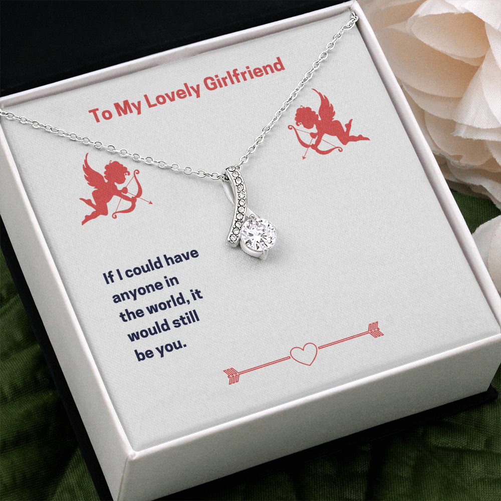 To My Lovely Girlfriend Gift Necklace, Valentines Day Gift Necklace, Birthday Gift Necklace For Girlfriend, Gift Necklace From Boyfriend