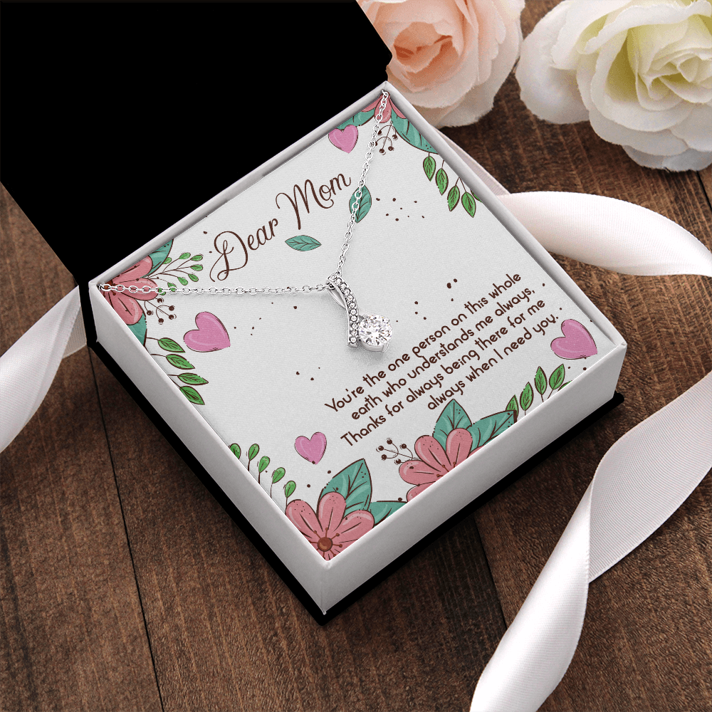 Dear Mom Gift Necklace, Gift Necklace For Mom, Mothers Day Gift Necklace, Mothers Birthday Gift Necklace, Gift From Son, Daughter
