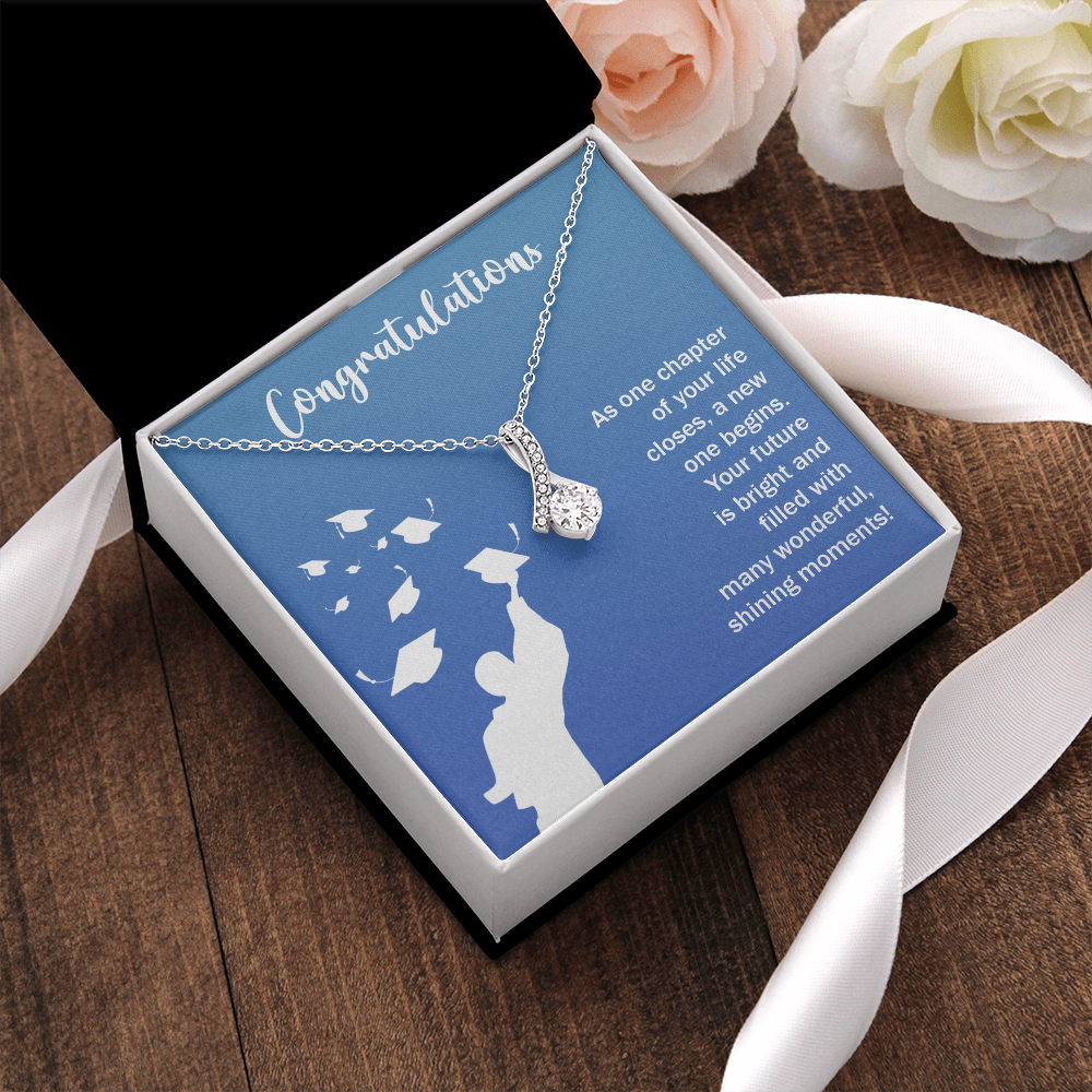 Congratulations For Graduation, Daughter Graduation Gift Necklace, Appreciation Gift Necklace, From Dad, Mom