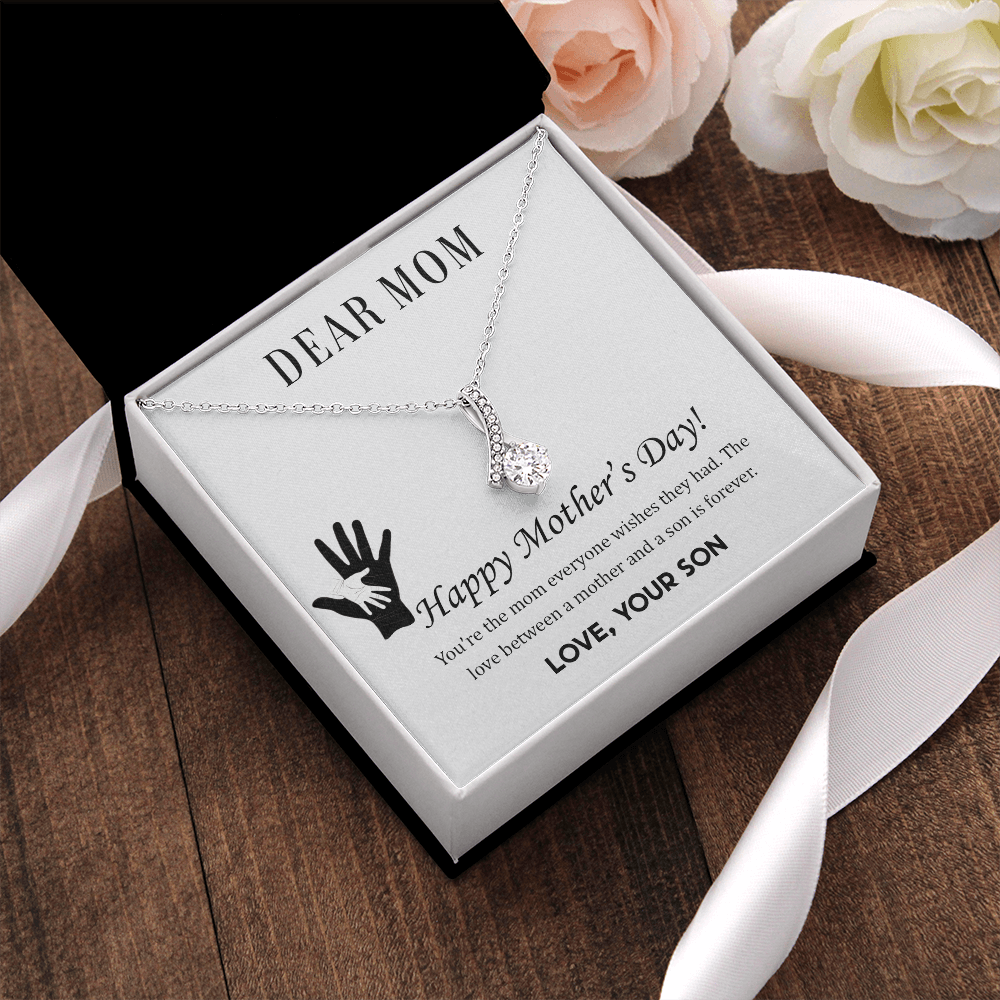 Mothers Day Gift Necklace For Dear Mom, Gift Necklace From Loving Son, Son's Gift, Gift To mom, Happy Mothers Day