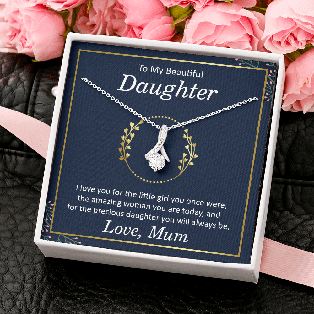 My Beautiful Daughter Gift Necklace, Birthday Gift necklace For Daughter, Gift Necklace For Mother, Mom, Loving Mom Necklace, Appreciation Gift necklace