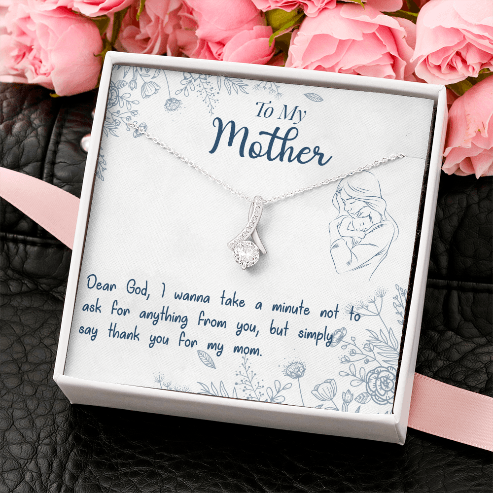 Thank You Mom, Mothers Birthday Gift Necklace, Gift From Son, Daughter, Mothers Day Gift Necklace, Moms Birthday Gift