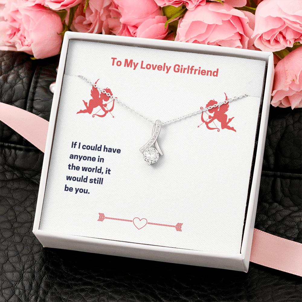 To My Lovely Girlfriend Gift Necklace, Valentines Day Gift Necklace, Birthday Gift Necklace For Girlfriend, Gift Necklace From Boyfriend