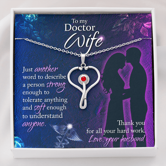 To My Doctor Wife Gift Necklace, Birthday Gift Necklace For Doctor wife, Anniversary Gift Necklace For Doctor Wife .From Husband