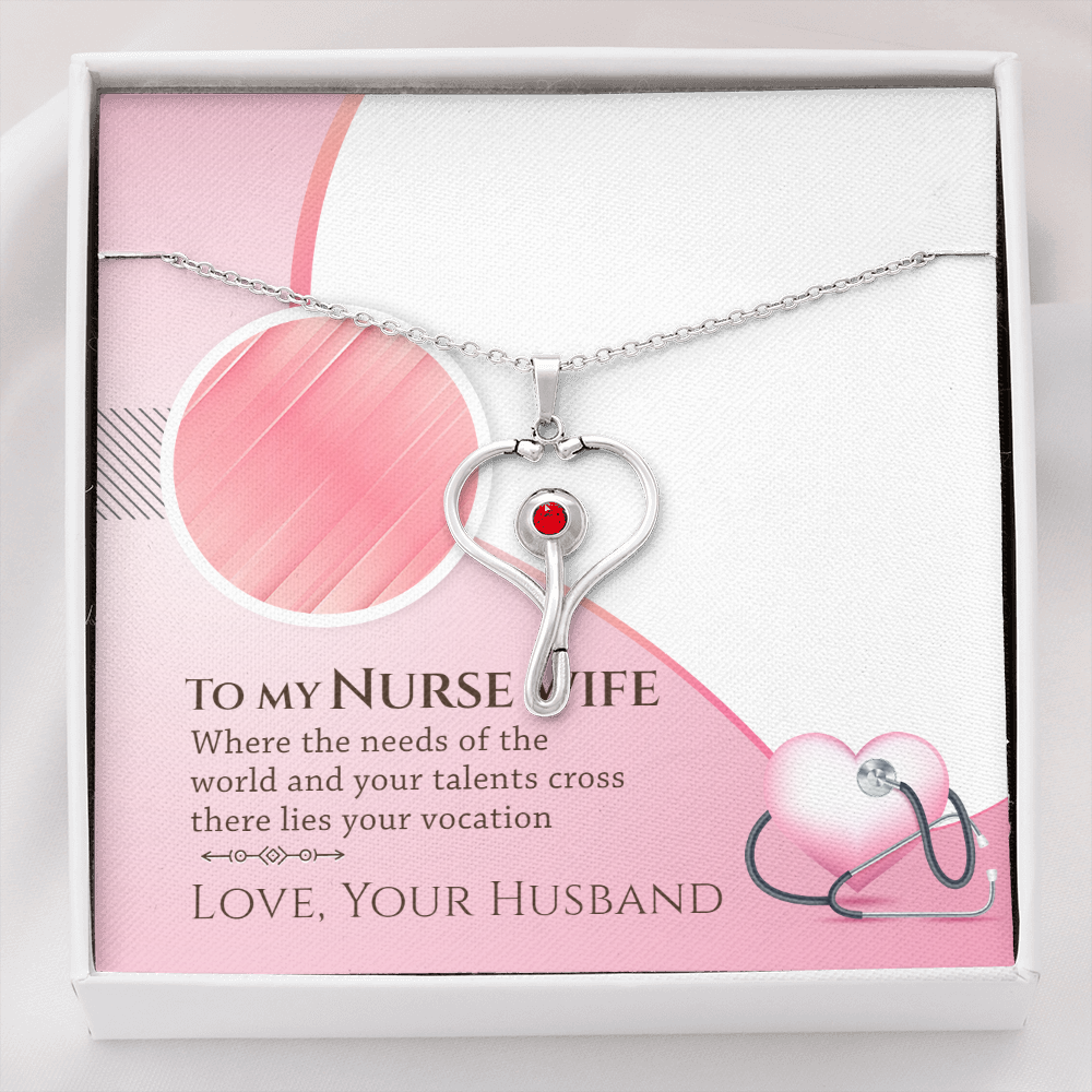 Nurse Wife Gift Necklace, Gift Necklace For Nurse Wie, Anniversary, Birthday Gift Necklace For Nurse wife From Husband