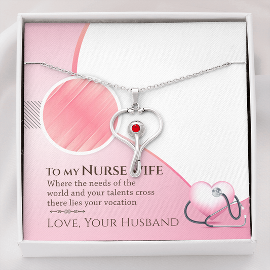 Nurse Wife Gift Necklace, Gift Necklace For Nurse Wie, Anniversary, Birthday Gift Necklace For Nurse wife From Husband