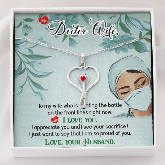 Gift Necklace For Doctors wife, Birthday Gift Necklace For Doctors Wife, Anniversary Gift Necklace For Doctor Wife