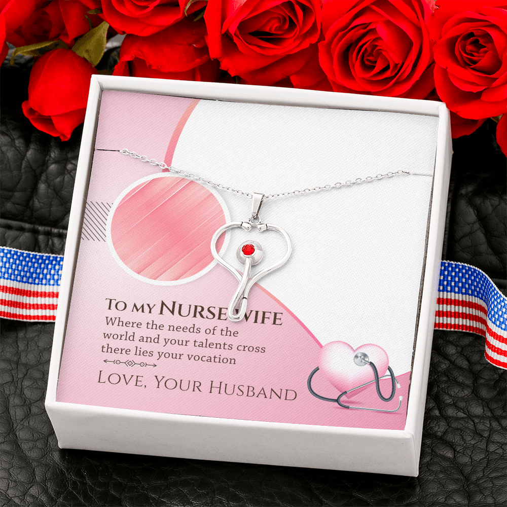 Nurse Wife Gift Necklace, Gift Necklace For Nurse Wie, Anniversary, Birthday Gift Necklace For Nurse wife From Husband