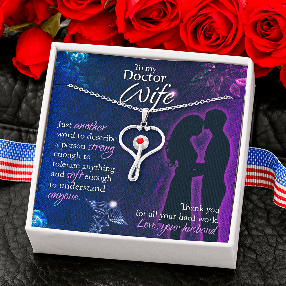 To My Doctor Wife Gift Necklace, Birthday Gift Necklace For Doctor wife, Anniversary Gift Necklace For Doctor Wife .From Husband