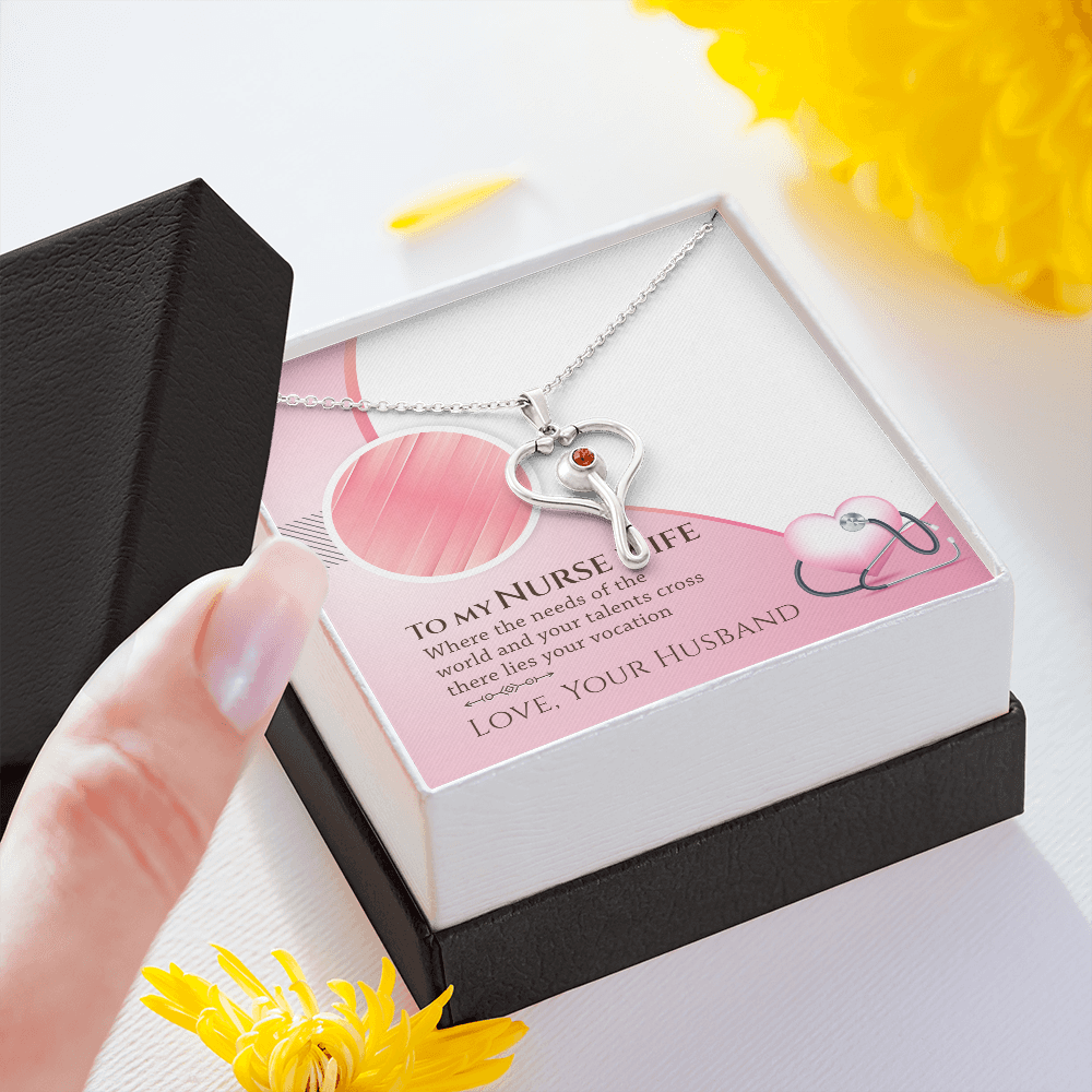 Nurse Wife Gift Necklace, Gift Necklace For Nurse Wie, Anniversary, Birthday Gift Necklace For Nurse wife From Husband