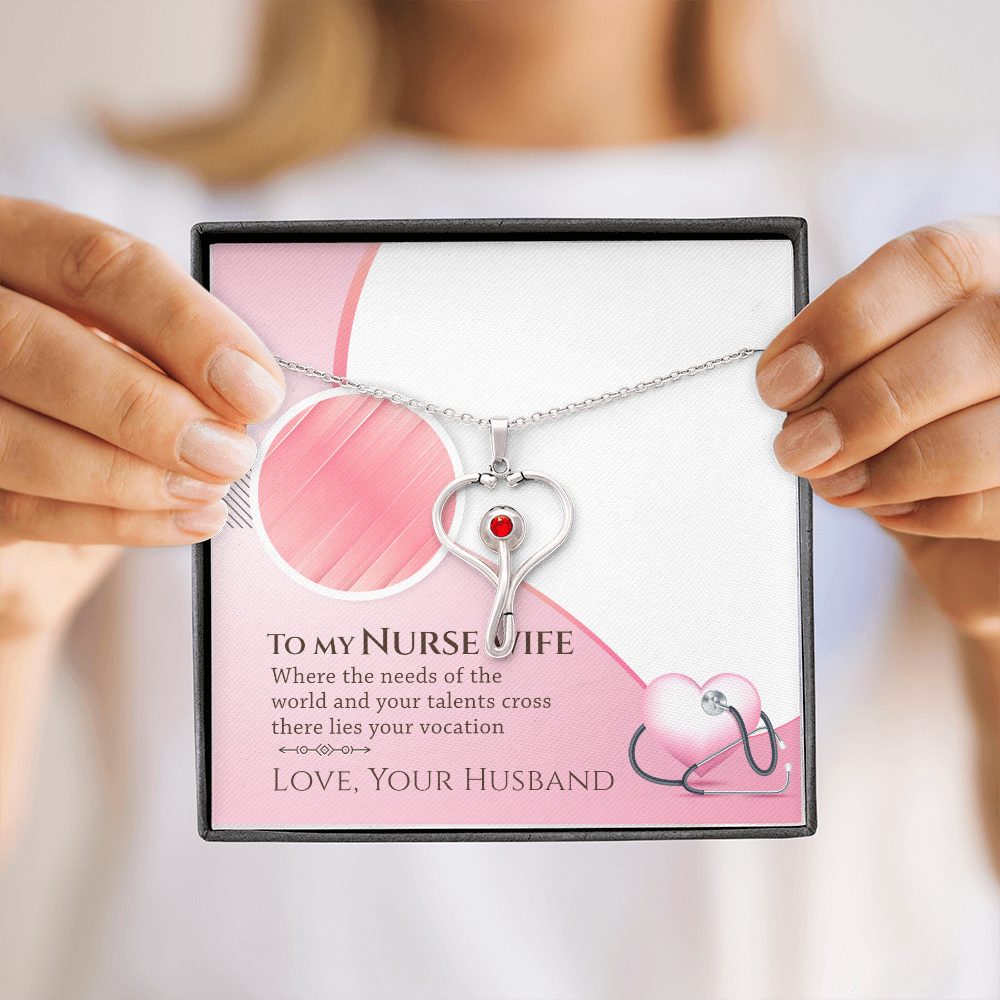 Nurse Wife Gift Necklace, Gift Necklace For Nurse Wie, Anniversary, Birthday Gift Necklace For Nurse wife From Husband