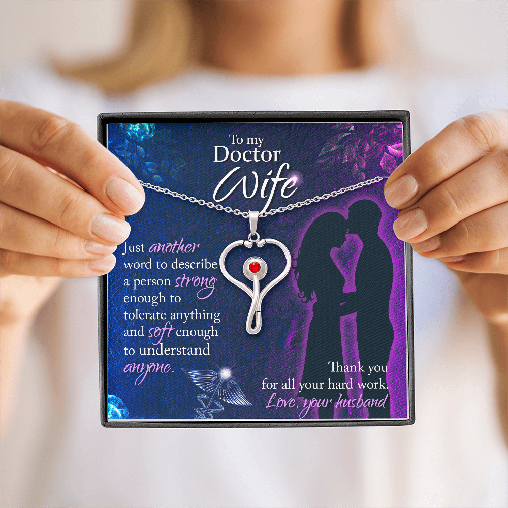 To My Doctor Wife Gift Necklace, Birthday Gift Necklace For Doctor wife, Anniversary Gift Necklace For Doctor Wife .From Husband