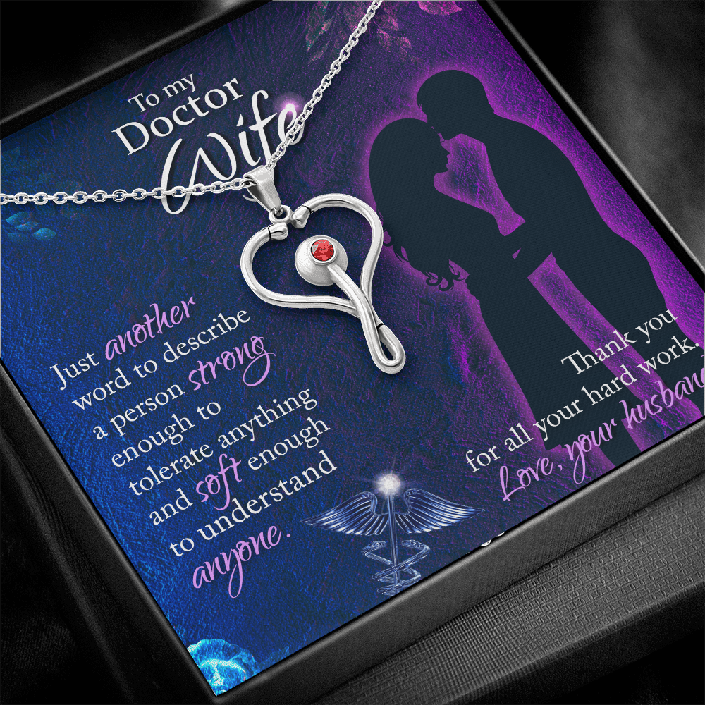 To My Doctor Wife Gift Necklace, Birthday Gift Necklace For Doctor wife, Anniversary Gift Necklace For Doctor Wife .From Husband