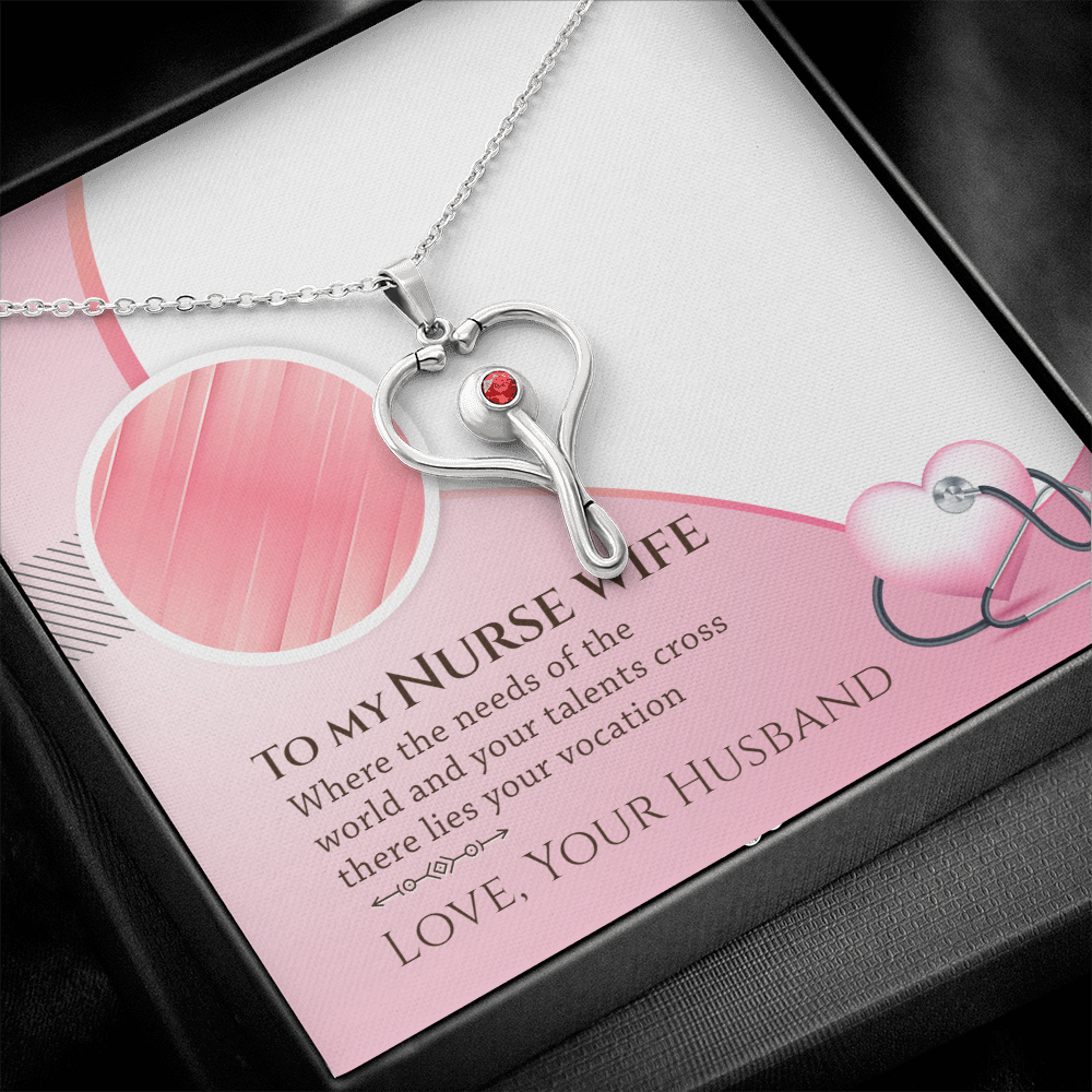Nurse Wife Gift Necklace, Gift Necklace For Nurse Wie, Anniversary, Birthday Gift Necklace For Nurse wife From Husband