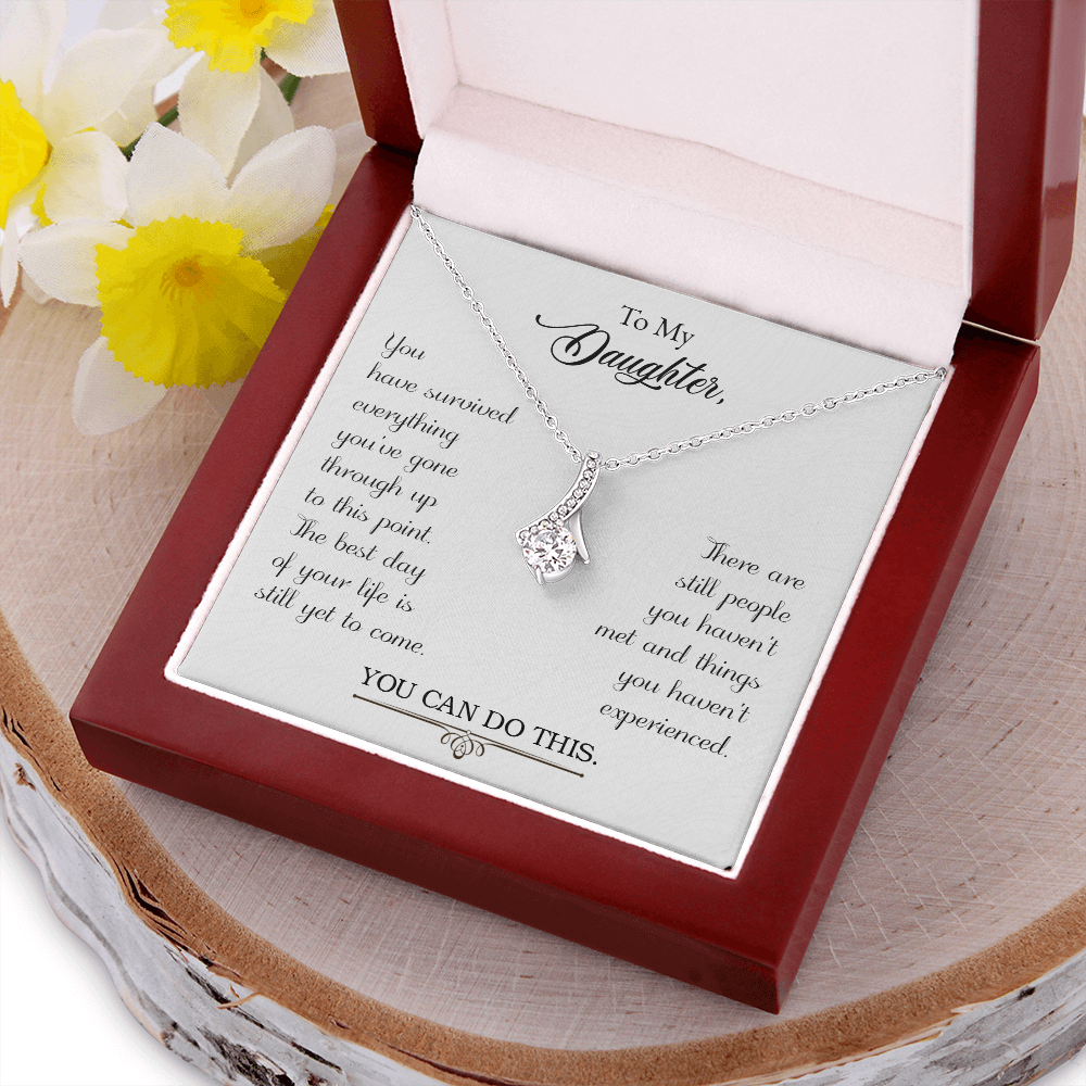 To My Daughter Gift Necklace, Birthday Gift Necklace For Daughter, Gift For Loving Daughter, Necklace Gift From Dad, Mom