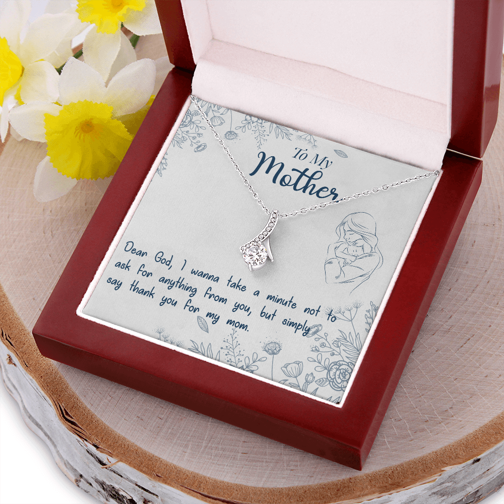 Thank You Mom, Mothers Birthday Gift Necklace, Gift From Son, Daughter, Mothers Day Gift Necklace, Moms Birthday Gift