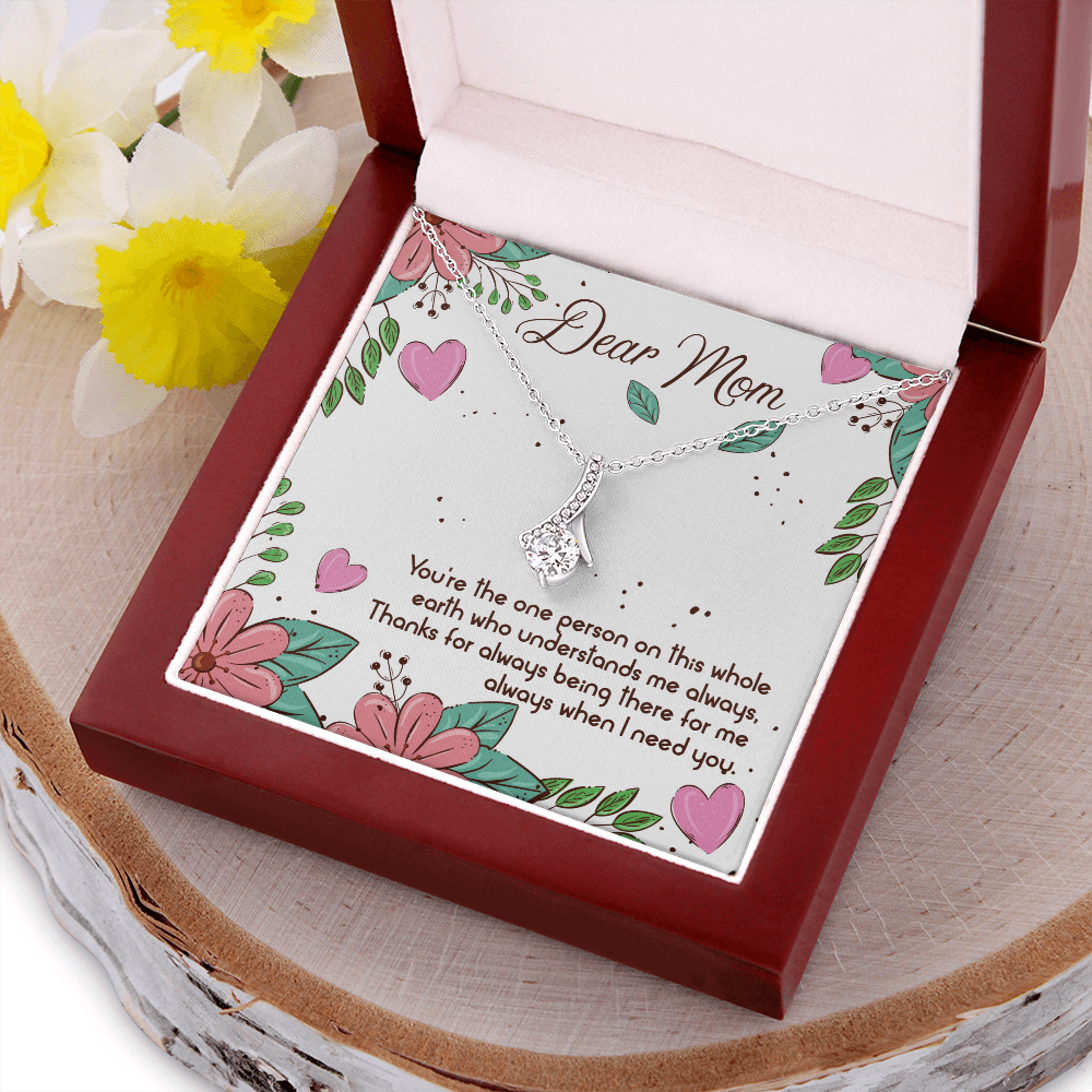 Dear Mom Gift Necklace, Gift Necklace For Mom, Mothers Day Gift Necklace, Mothers Birthday Gift Necklace, Gift From Son, Daughter