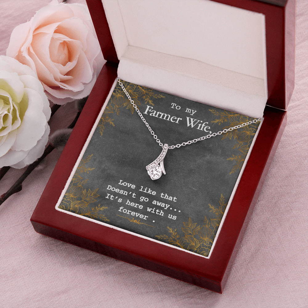 To My Farmer Wife Gift Necklace, Birthday Gift Necklace For Farmer Wife, Anniversary Gift Necklace For Farmer wife