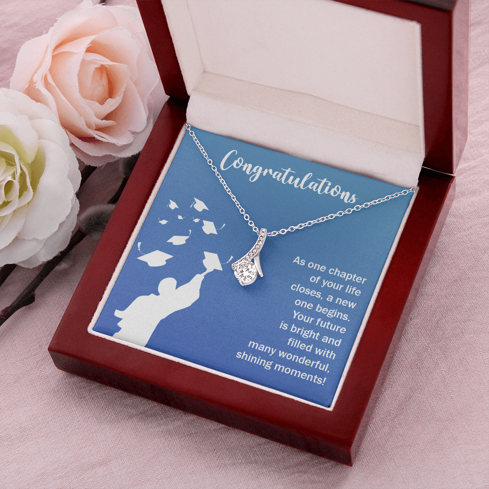 Congratulations For Graduation, Daughter Graduation Gift Necklace, Appreciation Gift Necklace, From Dad, Mom