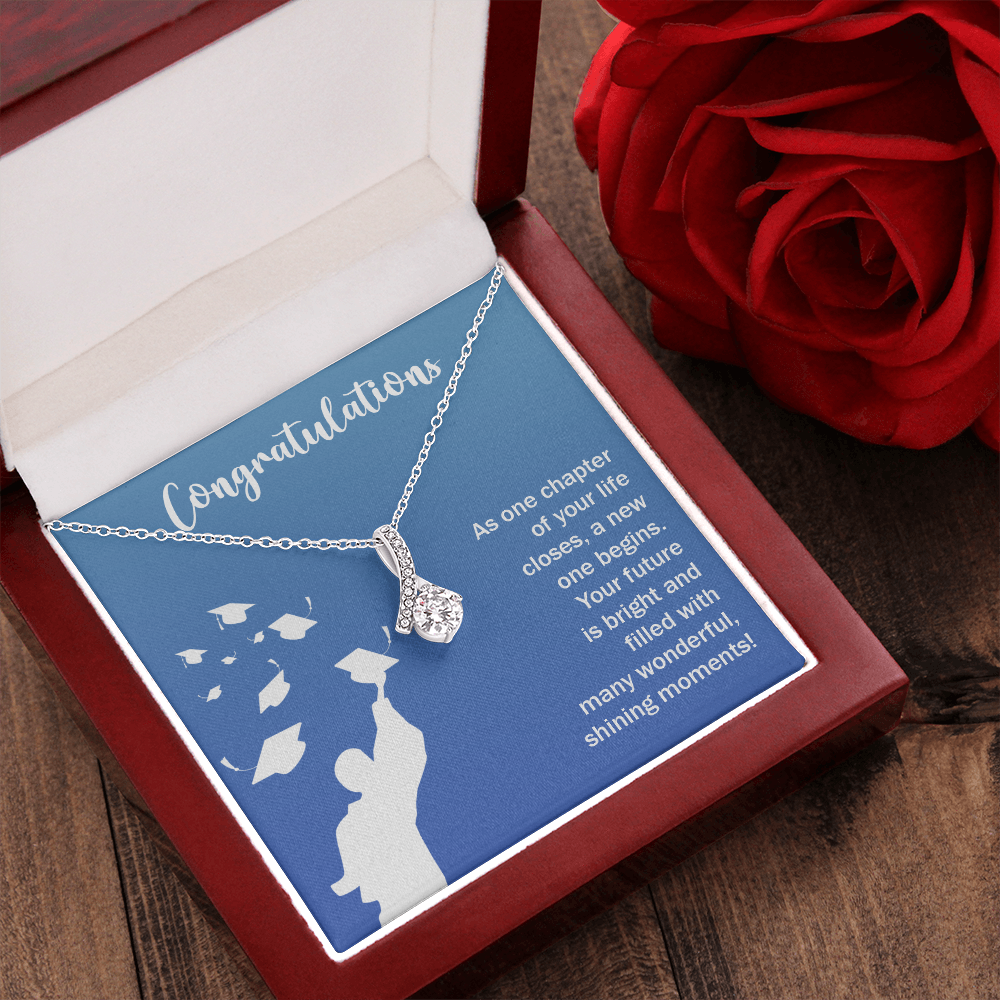 Congratulations For Graduation, Daughter Graduation Gift Necklace, Appreciation Gift Necklace, From Dad, Mom