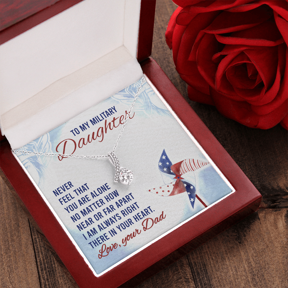 Gift Necklace for Military Daughter, Birthday Gift For Military Gift Necklace, Gift Necklace From Dad, Gift For Military Daughter