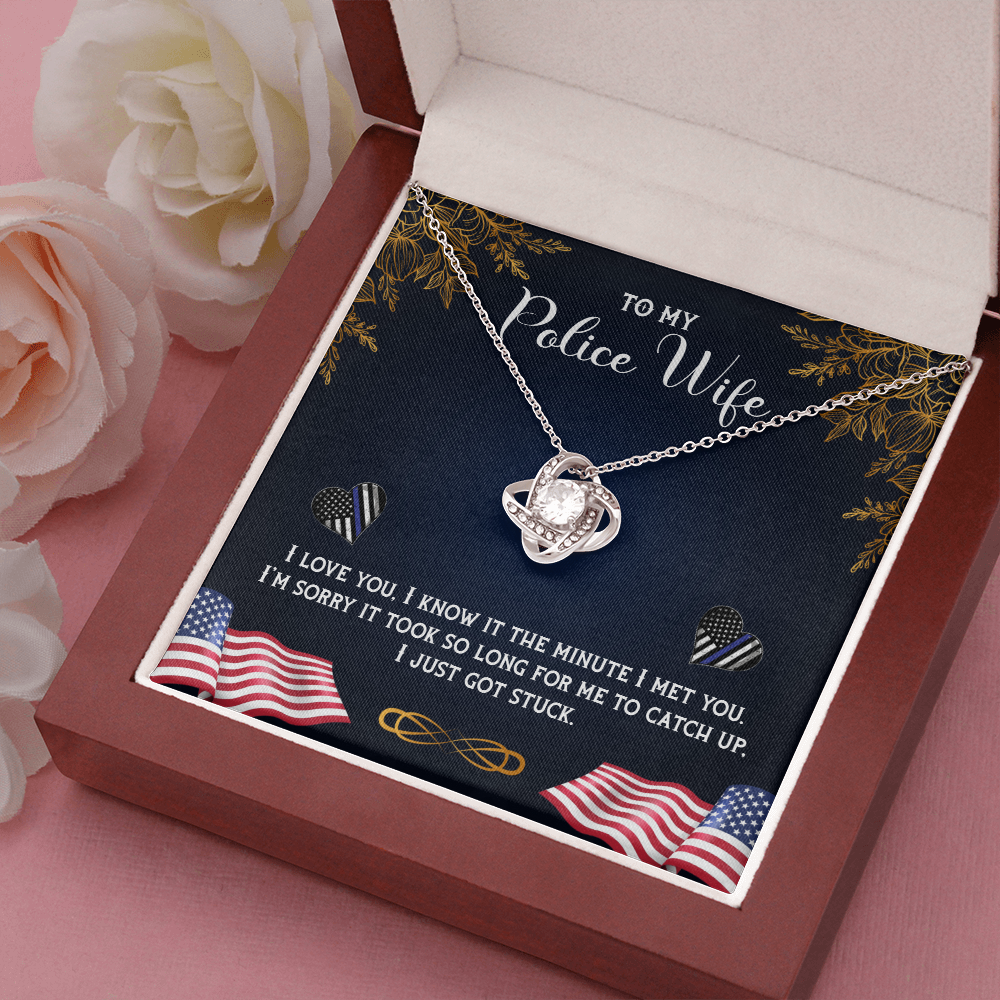 To My Police Wife, Police Wife Gift Necklace, Wife Birthday Gift Necklace, Wife Anniversary Gift Necklace, Gift From Husband