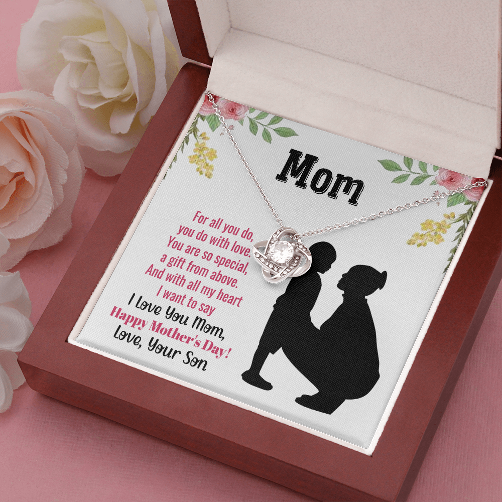 Mothers Day Gift Necklace, Mothers Birthday Gift Necklace, Gift For Mom From Son, Happy Mother Day Gift