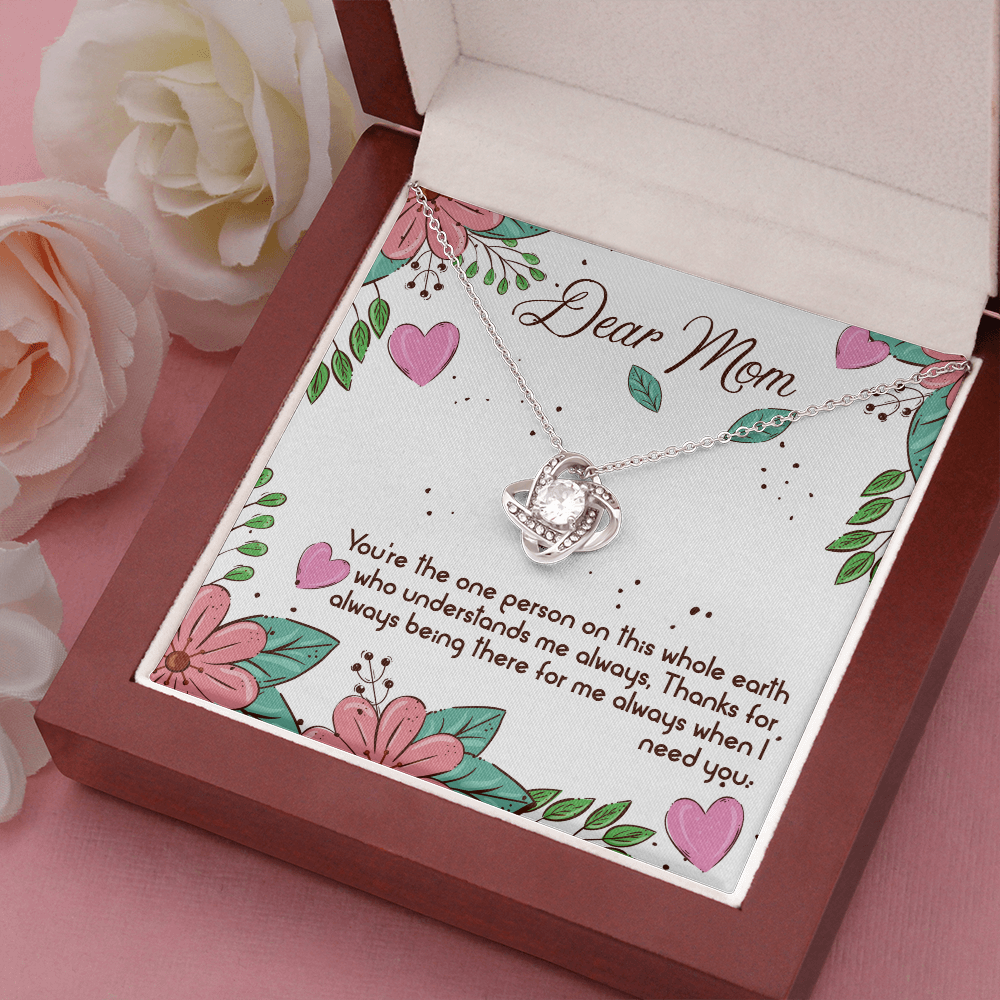 Dear Mom Gift Necklace, Birthday Gift Necklace For Mom, Mothers Day Gift Necklace for mom, Gift from son, Daughter