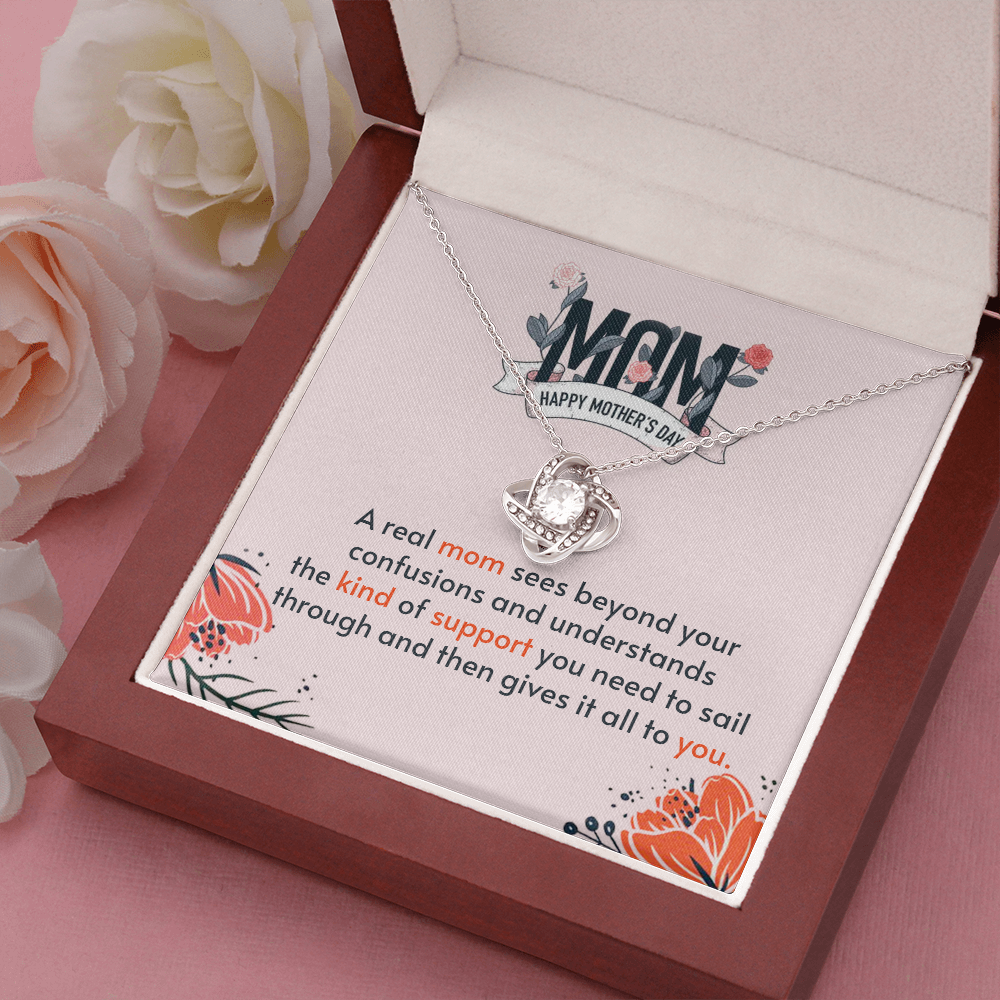 Happy Mothers Day, Mothers Day Gift Necklace, Real Mom Gift Necklace, Gift From Daughter, Sor For Mothers Day