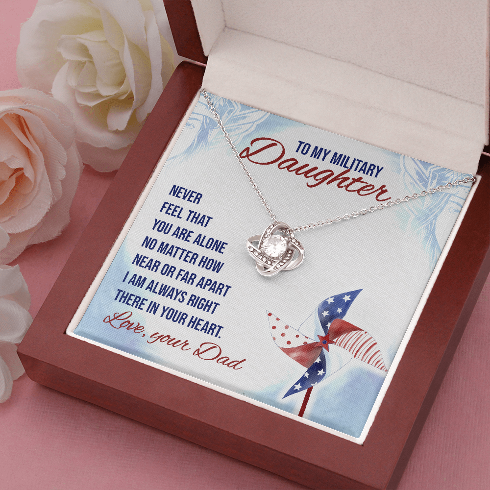Never Feel That You Are alone, Birthday gift Necklace For Daughter, Gift From Dad, Appreciation Gift Necklace For Daughter