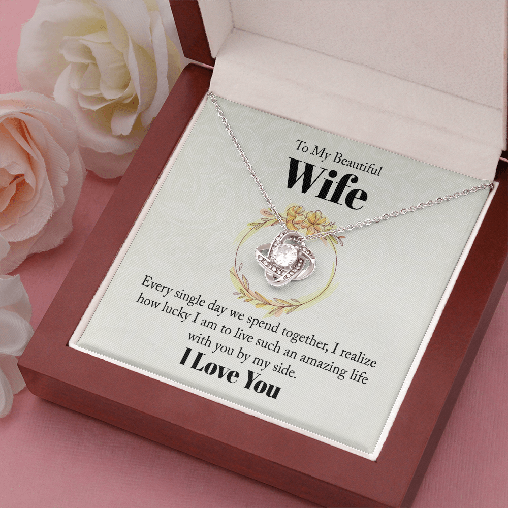To My Beautiful wife, Gift Necklace For Wife, Birthday Gift Necklace For Wife, Anniversary Gift Necklace For Wife, Gift For Husband