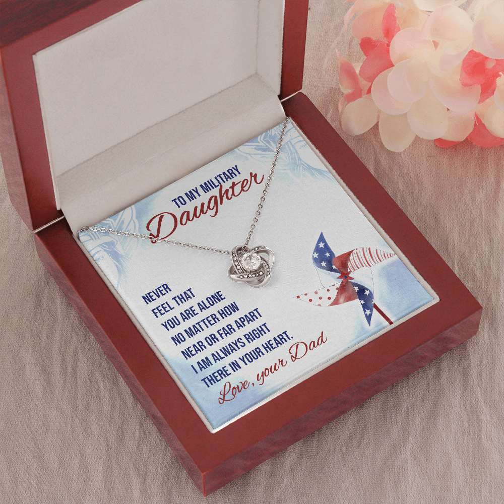 Never Feel That You Are alone, Birthday gift Necklace For Daughter, Gift From Dad, Appreciation Gift Necklace For Daughter