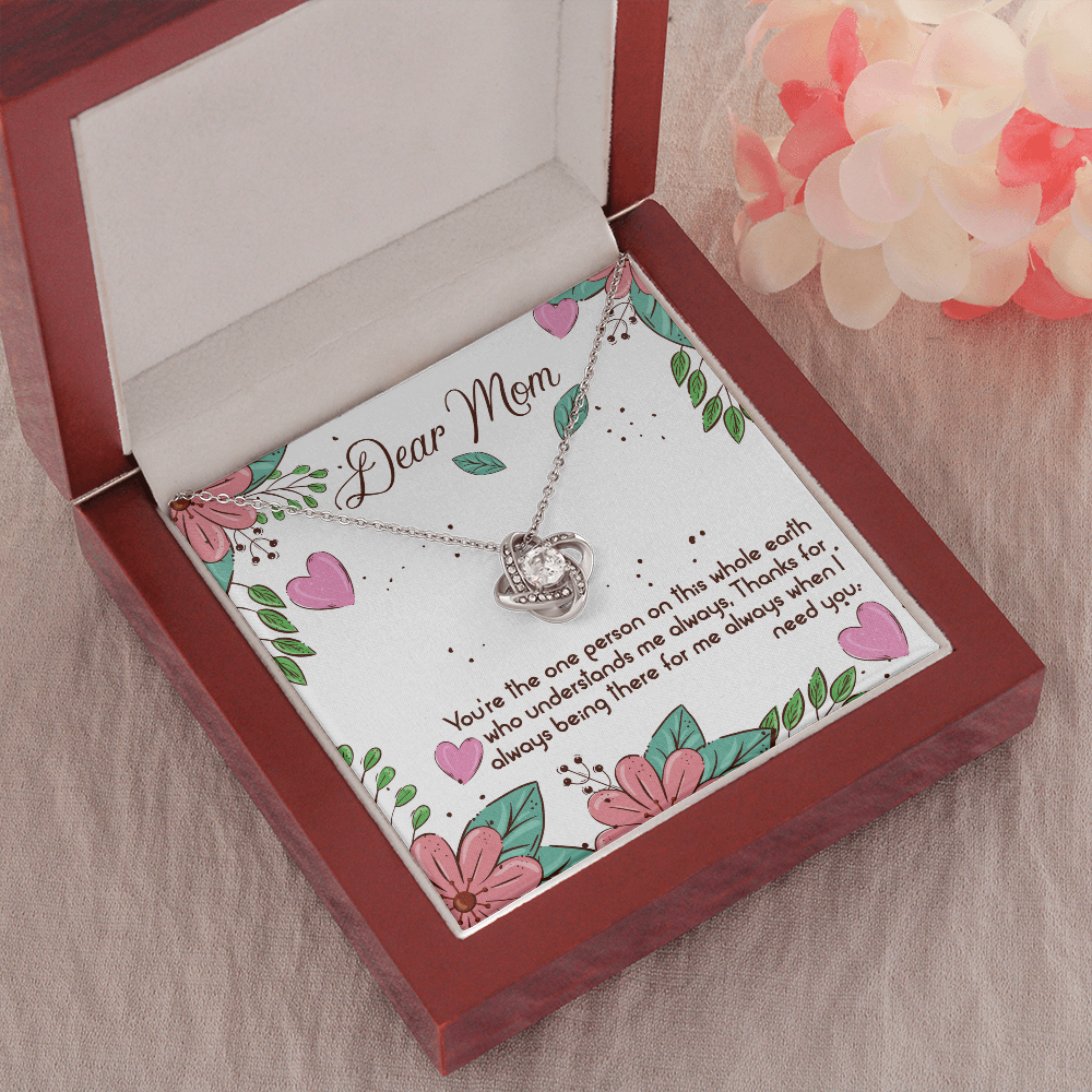 Dear Mom Gift Necklace, Birthday Gift Necklace For Mom, Mothers Day Gift Necklace for mom, Gift from son, Daughter