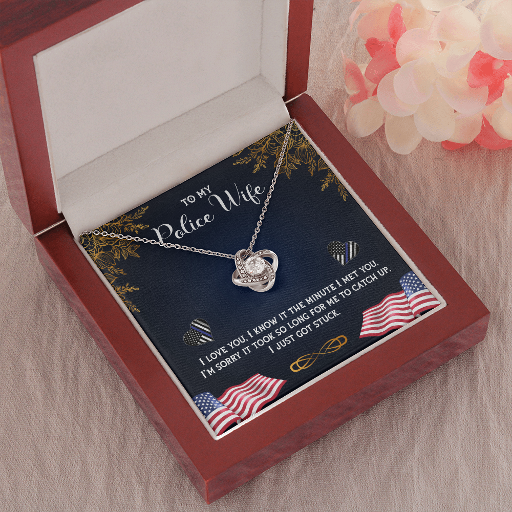 To My Police Wife, Police Wife Gift Necklace, Wife Birthday Gift Necklace, Wife Anniversary Gift Necklace, Gift From Husband