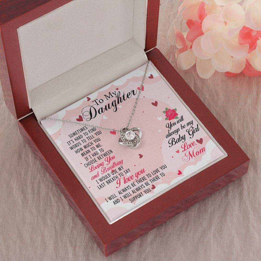 Loving Mom Gift necklace For Daughter, Birthday Gift Necklace For Daughter, Appreciation Gift Necklace For Daughter, Gift From Mom