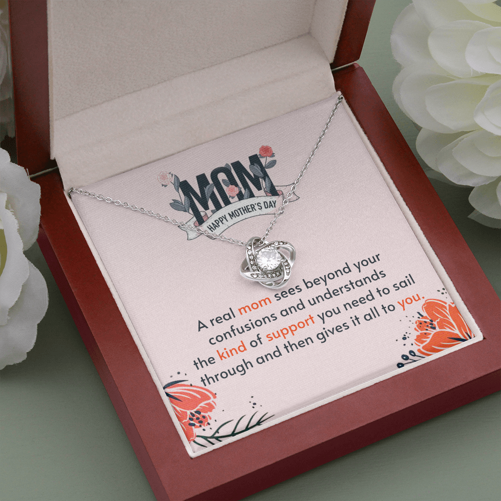 Happy Mothers Day, Mothers Day Gift Necklace, Real Mom Gift Necklace, Gift From Daughter, Sor For Mothers Day