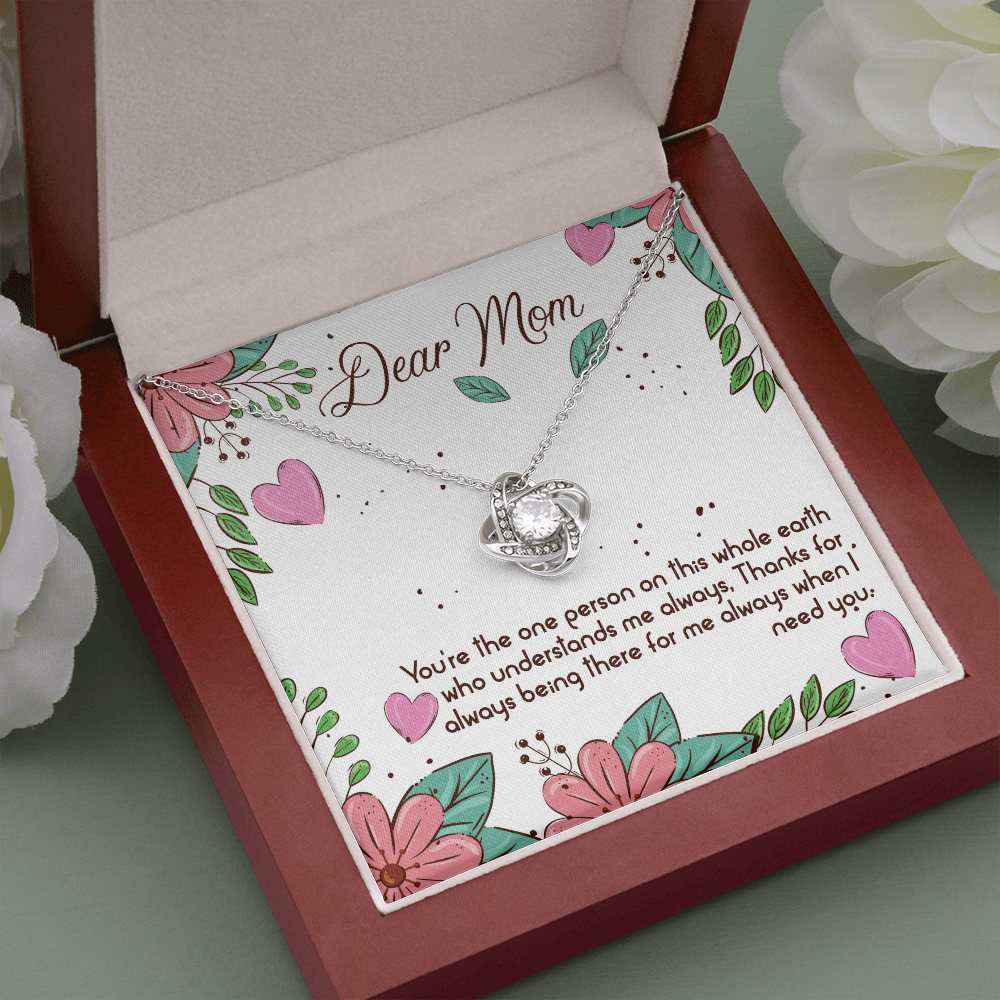 Dear Mom Gift Necklace, Birthday Gift Necklace For Mom, Mothers Day Gift Necklace for mom, Gift from son, Daughter