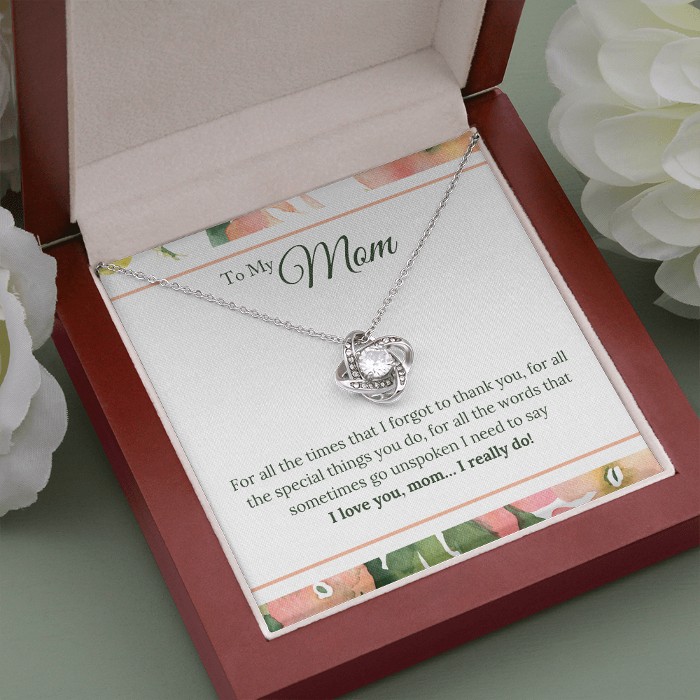 Thank You Mom, Gift Necklace For Mother, Mothers Day Gift Necklace, Mothers Birthday Gift Necklace, From Son, Daughter