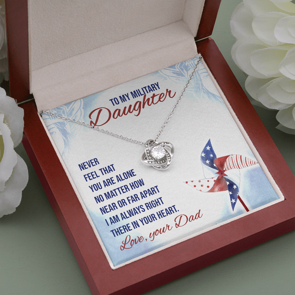 Never Feel That You Are alone, Birthday gift Necklace For Daughter, Gift From Dad, Appreciation Gift Necklace For Daughter