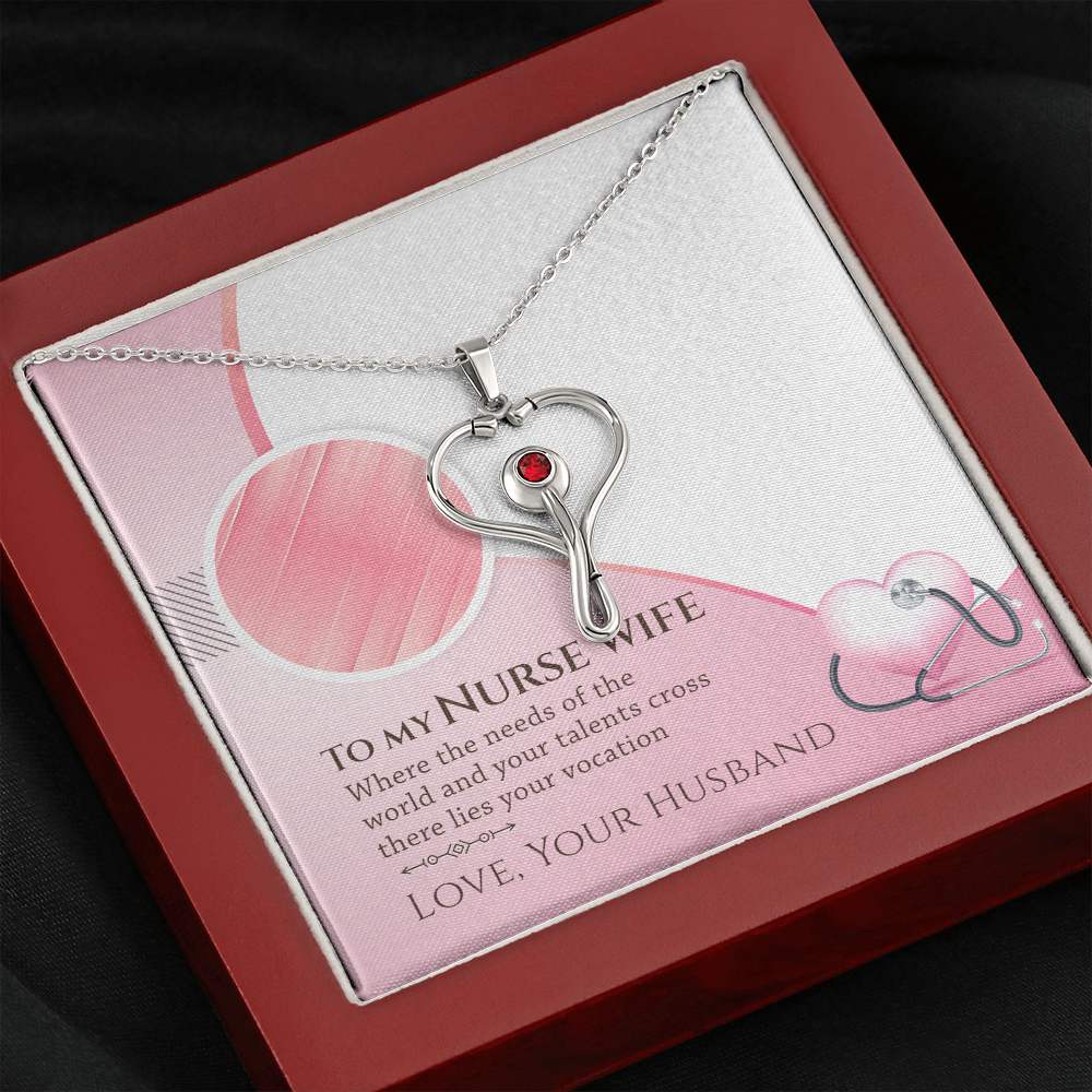 Nurse Wife Gift Necklace, Gift Necklace For Nurse Wie, Anniversary, Birthday Gift Necklace For Nurse wife From Husband