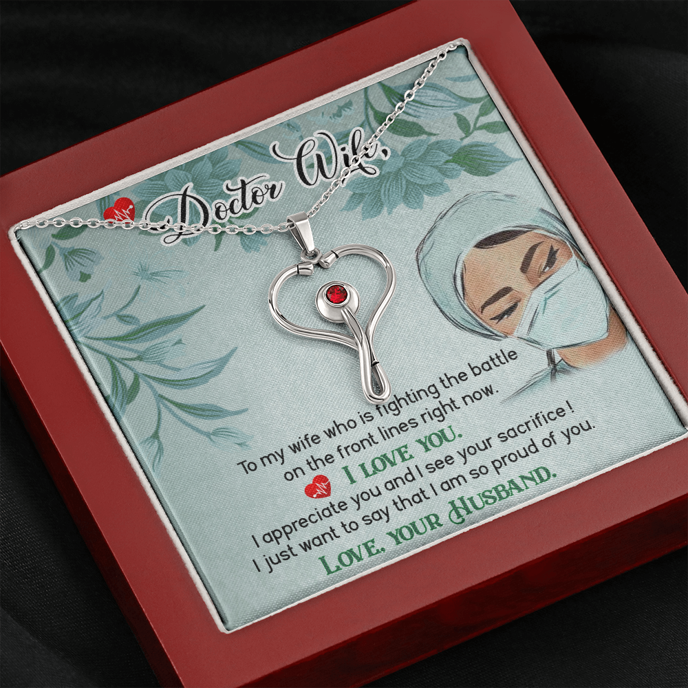 Gift Necklace For Doctors wife, Birthday Gift Necklace For Doctors Wife, Anniversary Gift Necklace For Doctor Wife