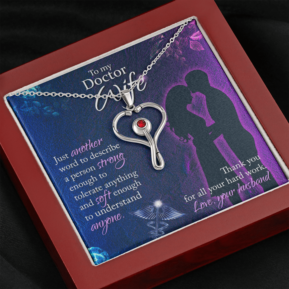 To My Doctor Wife Gift Necklace, Birthday Gift Necklace For Doctor wife, Anniversary Gift Necklace For Doctor Wife .From Husband