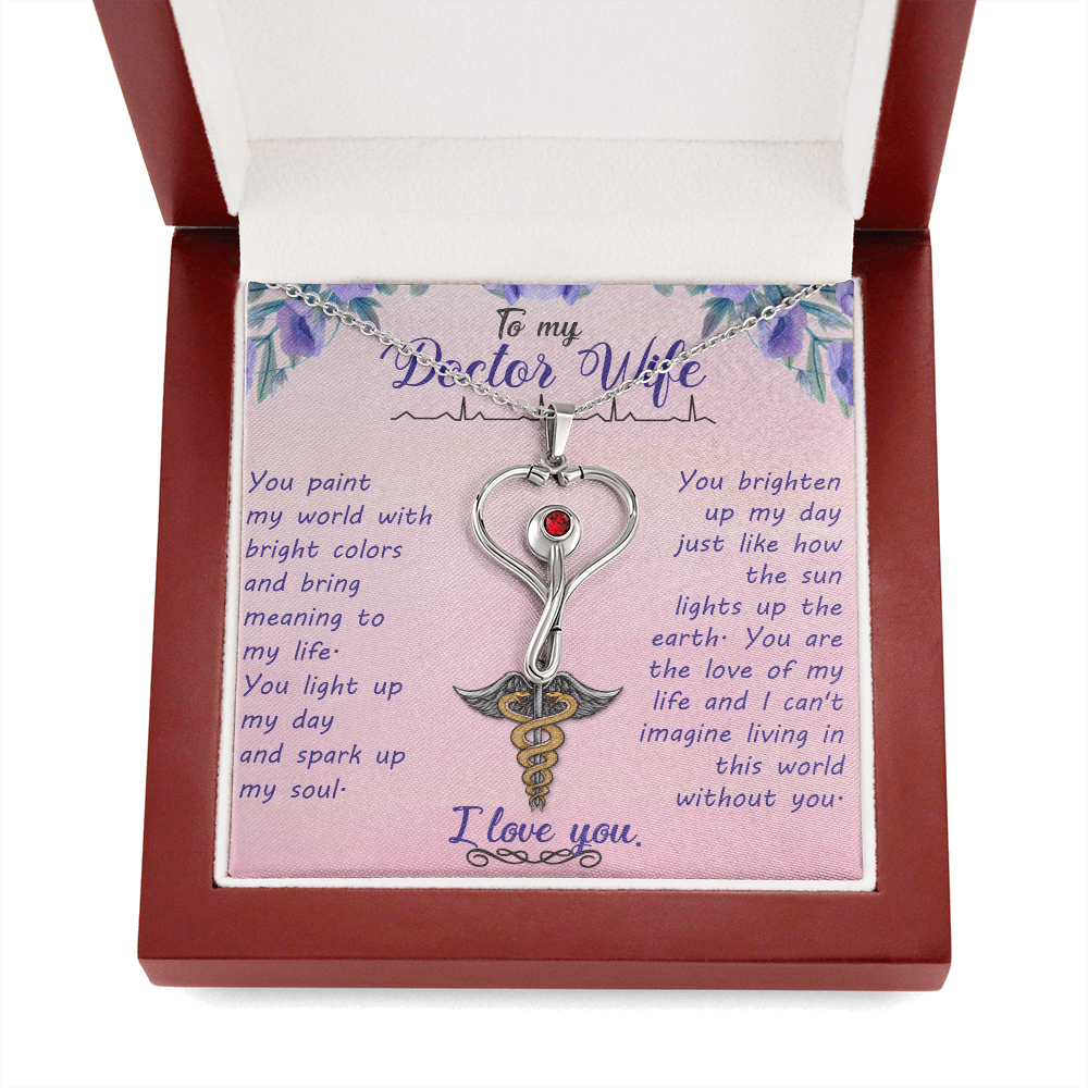 Gift Necklace For Doctor Wife, Birthday Gift Necklace For Doctor Wife, Anniversary Gift Necklace For Doctor Wife, From Husband