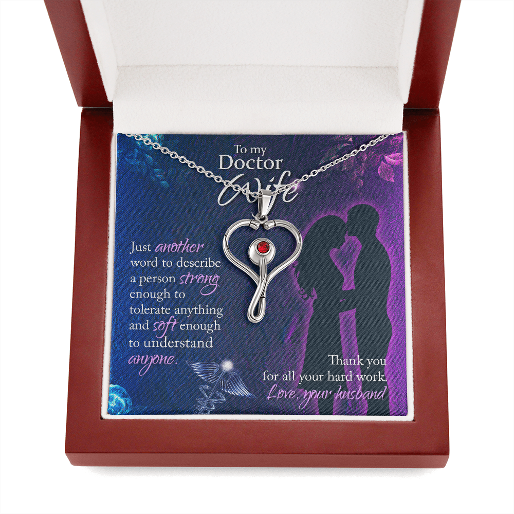To My Doctor Wife Gift Necklace, Birthday Gift Necklace For Doctor wife, Anniversary Gift Necklace For Doctor Wife .From Husband