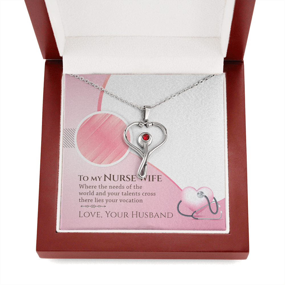 Nurse Wife Gift Necklace, Gift Necklace For Nurse Wie, Anniversary, Birthday Gift Necklace For Nurse wife From Husband