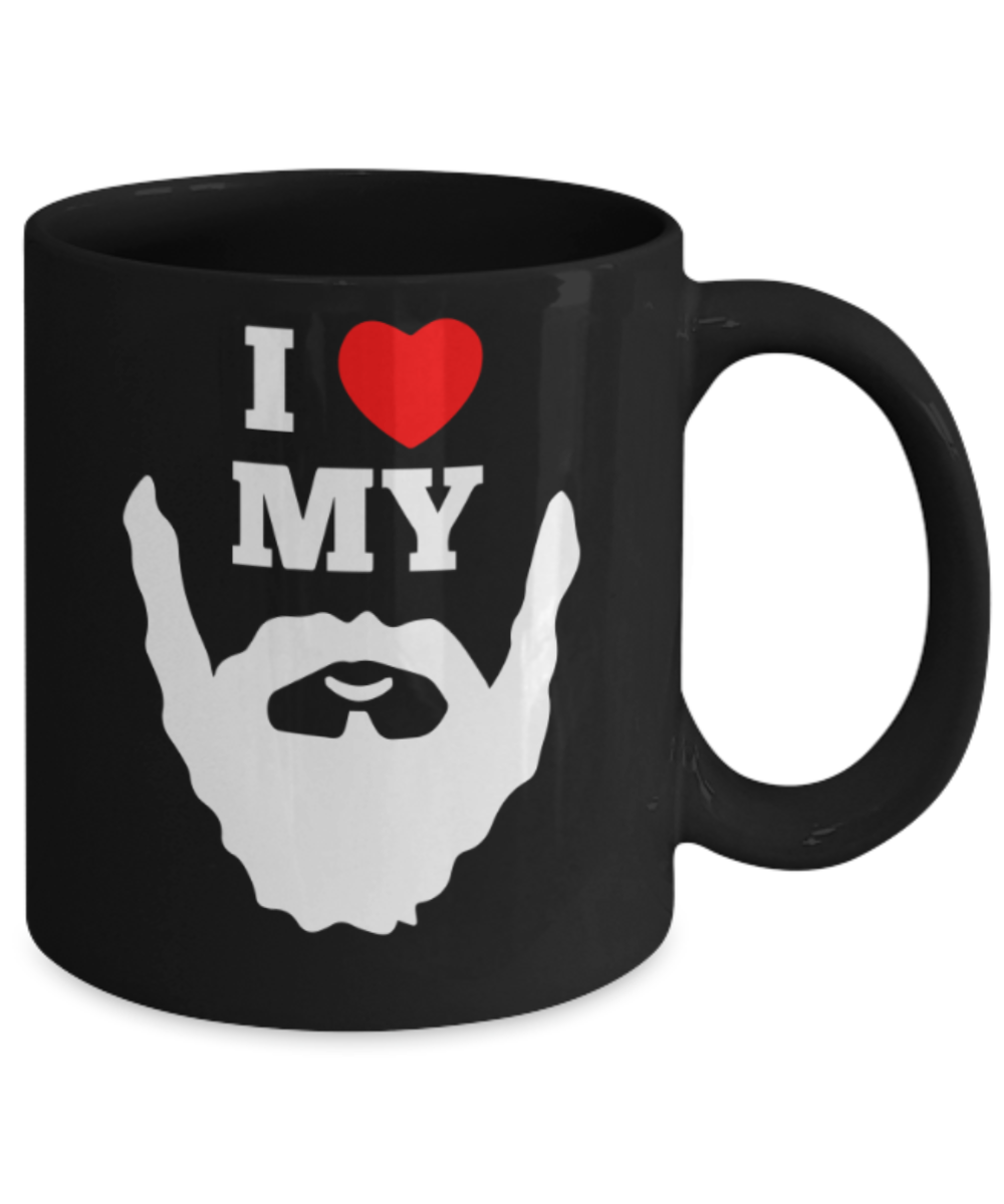 Funny coffee mugs , I Love My Beard - Stainless Steel Travel Insulated Tumblers Mug 14 oz - Great Gift